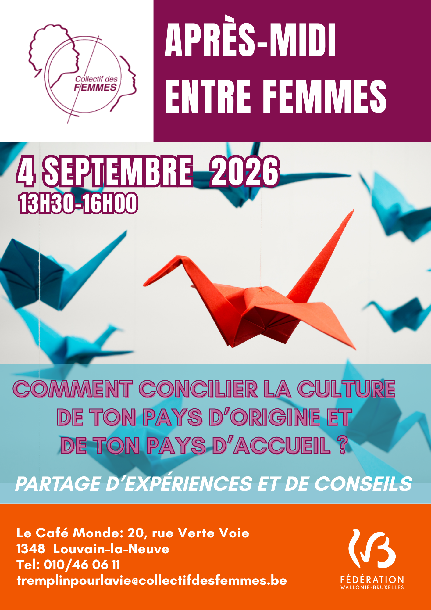 Après-midi entre femmes sur les cultures d’origine et d’accueil à Louvain-la-Neuve