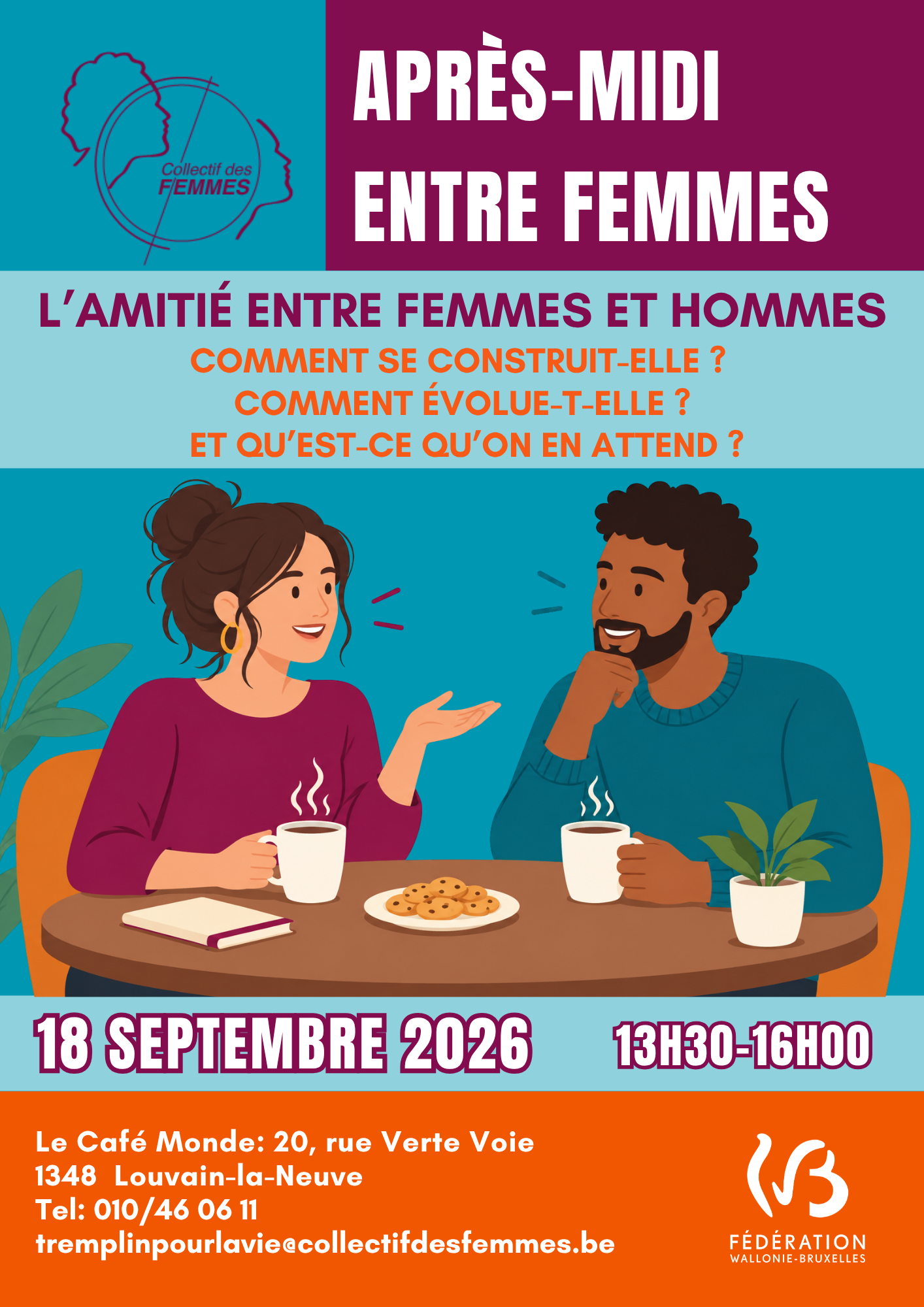 Après-midi entre femmes – L’amitié entre femmes et hommes à Louvain-la-Neuve