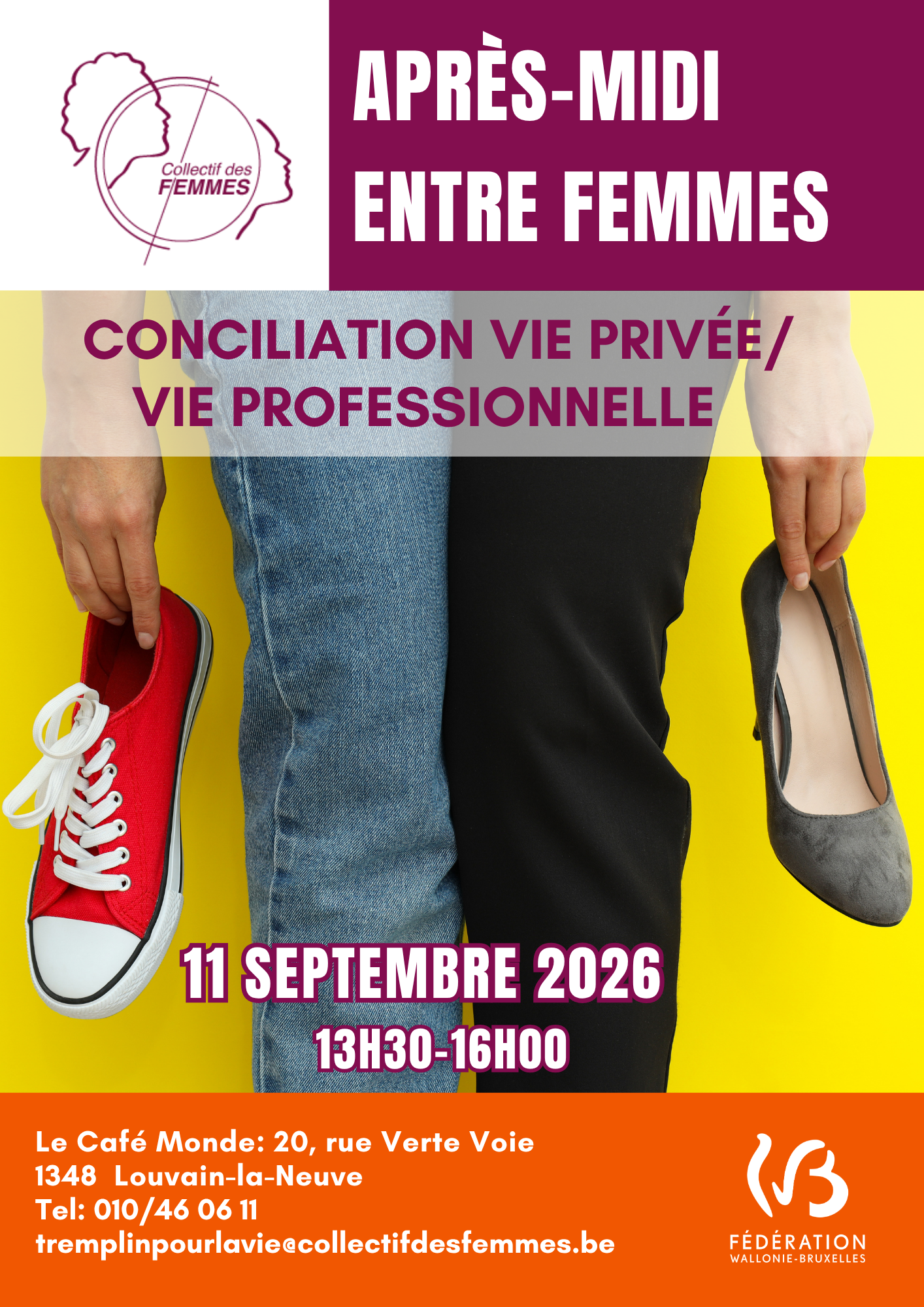 Après-midi entre femmes sur la conciliation vie privée et vie professionnelle à Louvain-la-Neuve